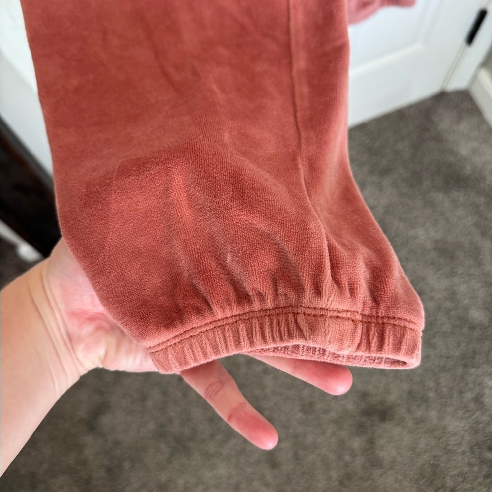 Aerie Pink Velour Jogger Sweatpants - Picture 3 of 5